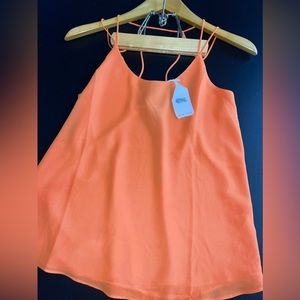 Naked Zebra Orange Strappy Tank/Blouse Size Small NWT